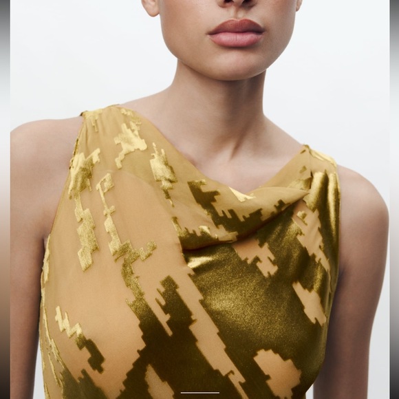 Zara velvet midi dress - Picture 6 of 16